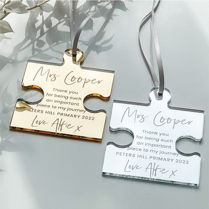 Teacher Thank You Keepsake Gift, Personalised Hanging Tag, Teacher's Gifts