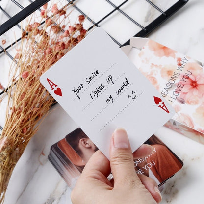 Custom 52 Reasons Why I Love You Playing Cards, Valentines Day Gift