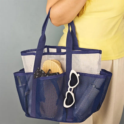 Personalized Beach Tote Bag,Beach Mesh Bag,Girls Travel Wash Bag