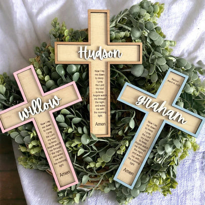 Baptism Cross/ Baptism Gift/Wooden Cross/Baby Shower Gift