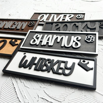 Personalized Crate Name Sign, Kennel Name Plate