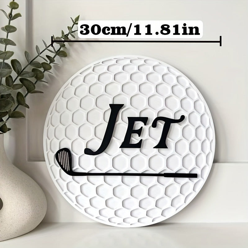 Personalized Golf Ball Name Sign for Golf Theme Room Sports