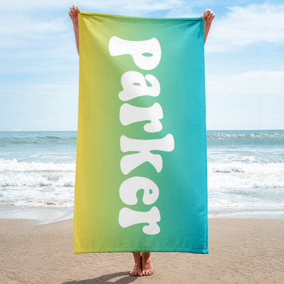 Personalized Beach Towel with Name, Packable Towel