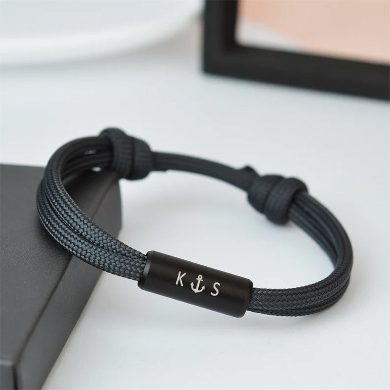 Mens Bracelet personalized. Custom Sailing Rope Bracelet. Friendship personalized gift