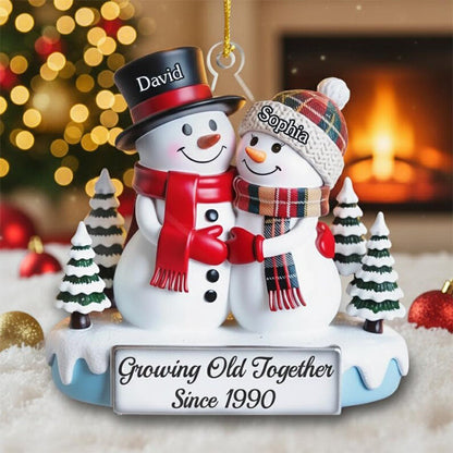 Personalized Acrylic Ornament - Custom Anniversary, Wedding