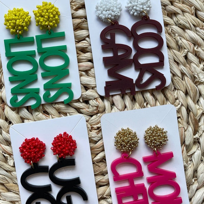 Personalized Custom Game Day Earrings