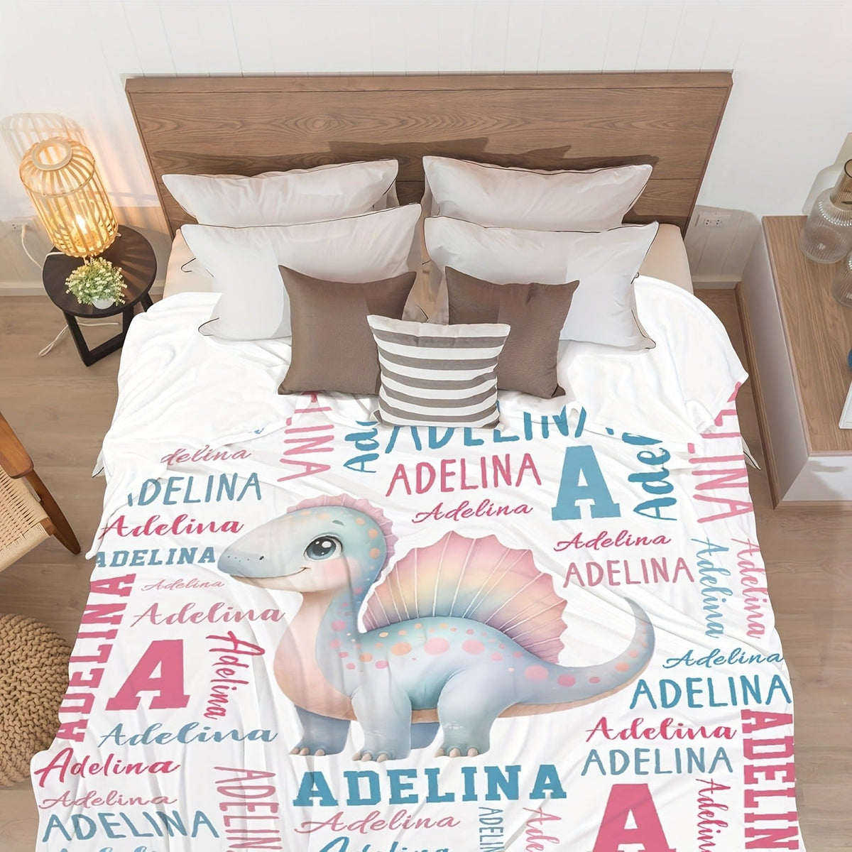 Creative Personalized Text Customization Fleece Gift Blanket