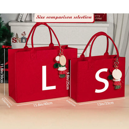 Custom Christmas Gift Bag & Charm,Holiday Gift Bags with Name