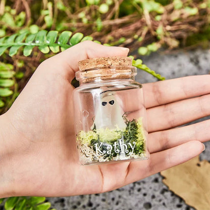 Personalized  Mini Ghosts In a Jar, Personalized Ghost In Bottle, Ghost In Glass Jar