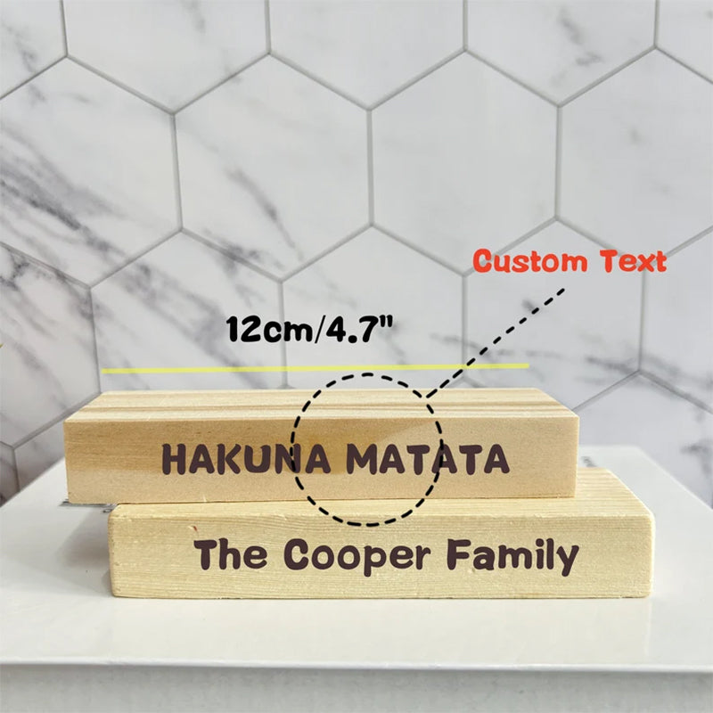 Custom Wooden Lion Family Puzzle-Engraved Family Name Puzzle