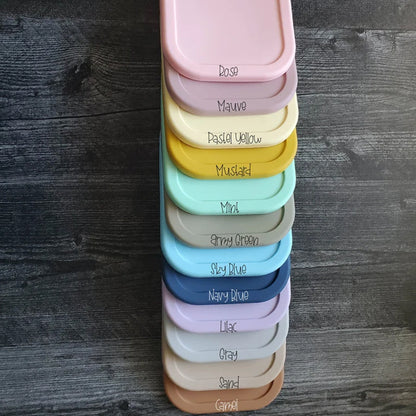 Personalized Silicone Bento Lunch Box, Custom Meal Prep Container
