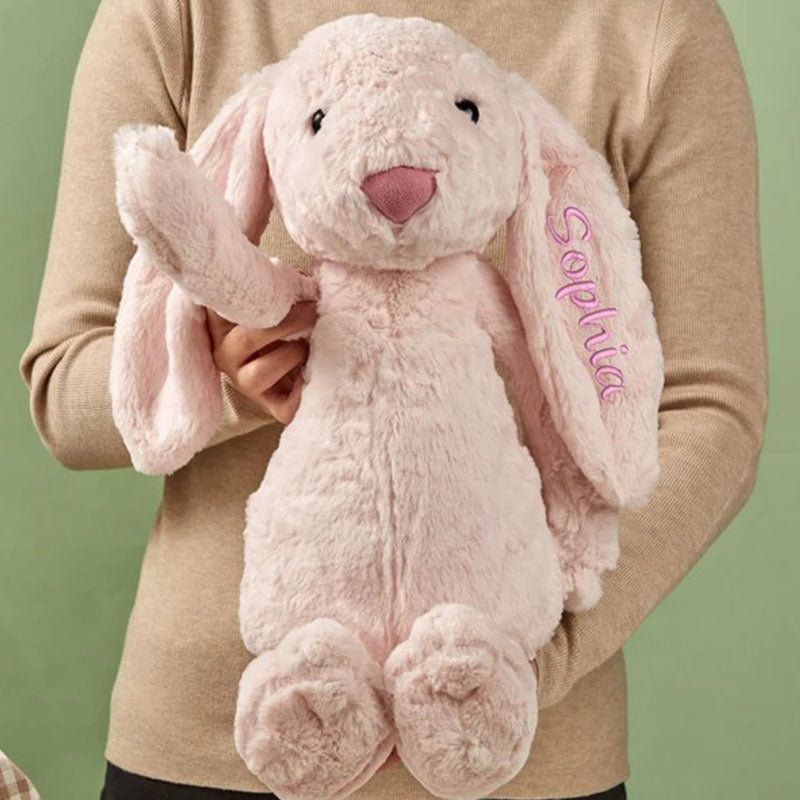 Personalised Embroidered Rabbit,Custom Plush Toy, Personalized Baby Gift, Soft Toy