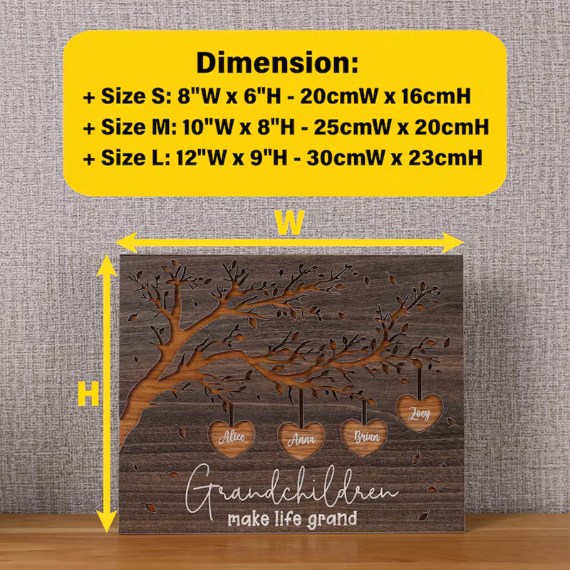 Personalized Wooden Sign for Grandparents
