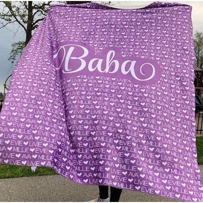Personalized Grandparent Blanket - Personalized Grandma Blanket