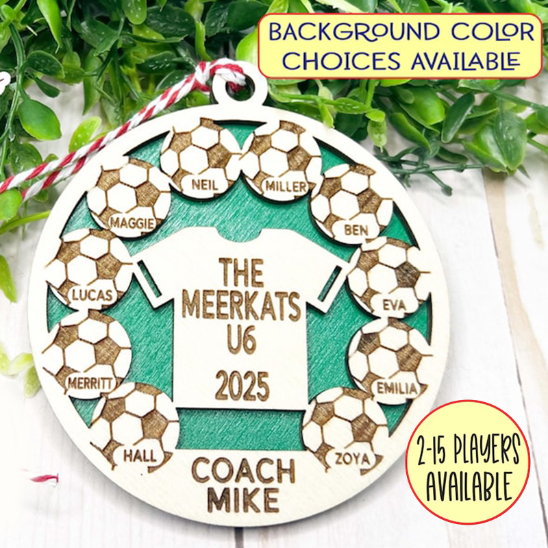 Soccer Team Personalized Ornament, Soccer Player Gift