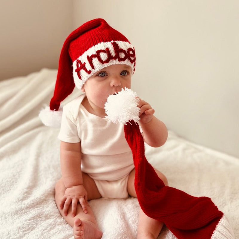 Personalised Christmas Santa Hat . Baby Toddler & Aldult Santa Hat