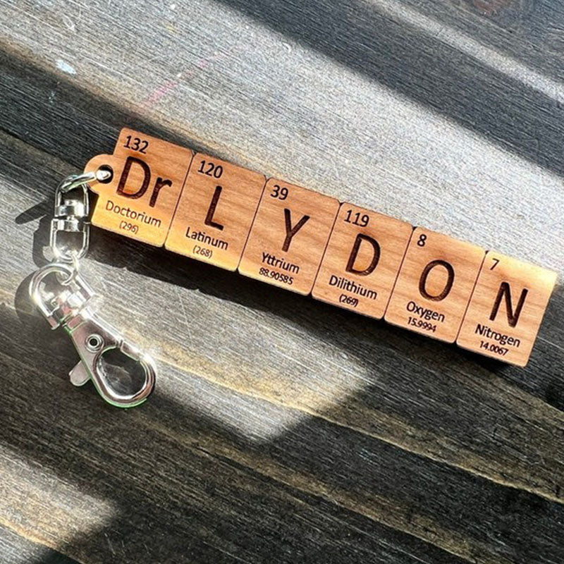 Custom Periodic Table Element Name Key Chain