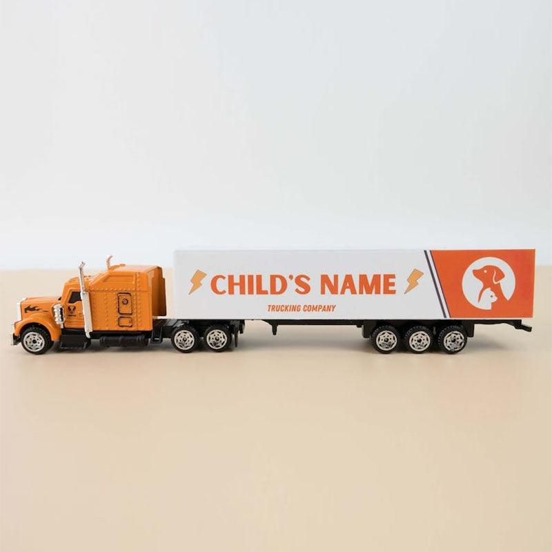 Personalized Kids Toy Truck, Customized with Your Child's Name
