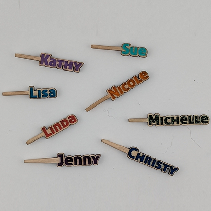 (A set of 3pcs )Personalized Names, Cribbage board pegs