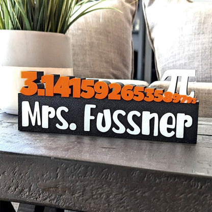 Math Pi Name Sign Name Plate Math Teacher Gift