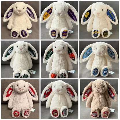 Custom College Bunny - Cream - College Acceptance Gift