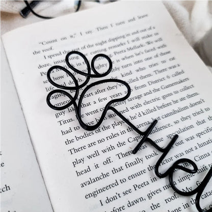 Paw Print Name Bookmark - Wire Custom Bookmark