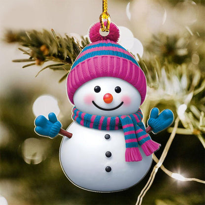 Personalized Snowman Christmas Acrylic Ornament Set