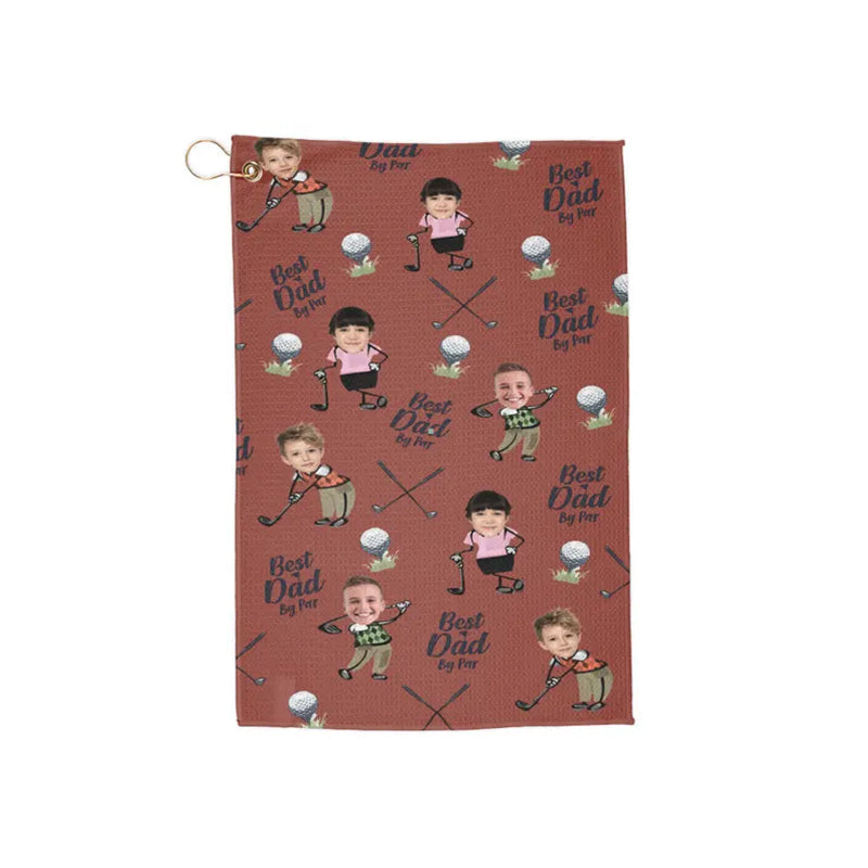 Custom Golf Towel With Kids Photo, Golf Lover Gift