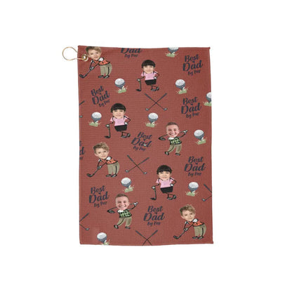Custom Golf Towel With Kids Photo, Golf Lover Gift