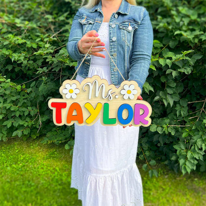 Personalized Teacher Door Sign | Classroom Door Sign