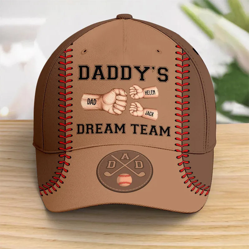 Daddy's Dream Team - Baseball Dad, Personalized Classic Cap