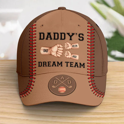 Daddy's Dream Team - Baseball Dad, Personalized Classic Cap
