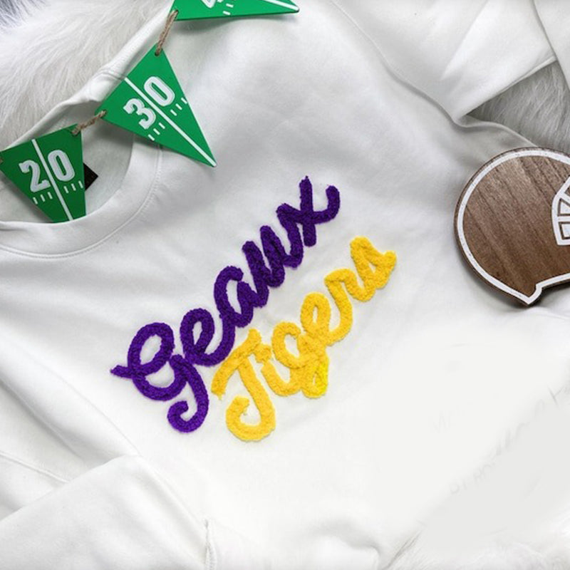 Chenille Letter Sweatshirt Team Sports Shirts