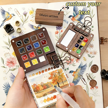 Portable watercolor set, Creative gift idea, Art supplies for journaling