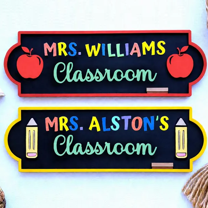 Personalized Teacher Classroom Name Sign