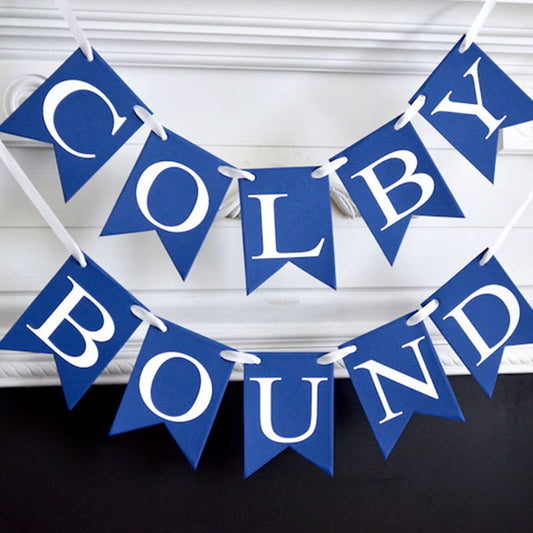 COLLEGE BOUND Banner Personalized University College Name Banner Graduation Gift