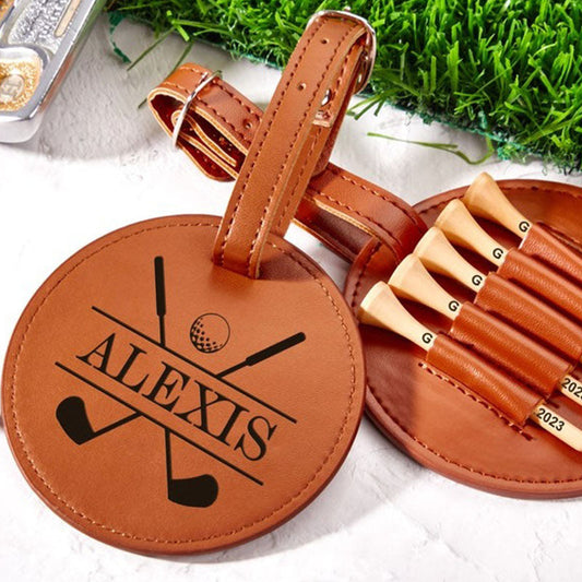 Leather Golf Bag Tag Gift For Groomsmen Golf Gifts For Dad