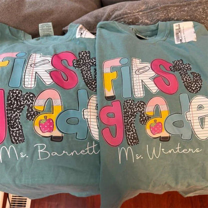 Personalized First Grade Teacher Shirt, Custom 1st Grade Teacher Shirt