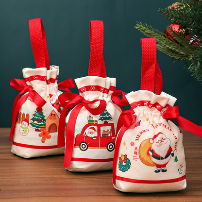 Christmas Gift Bag With Drawstring Packaging Box