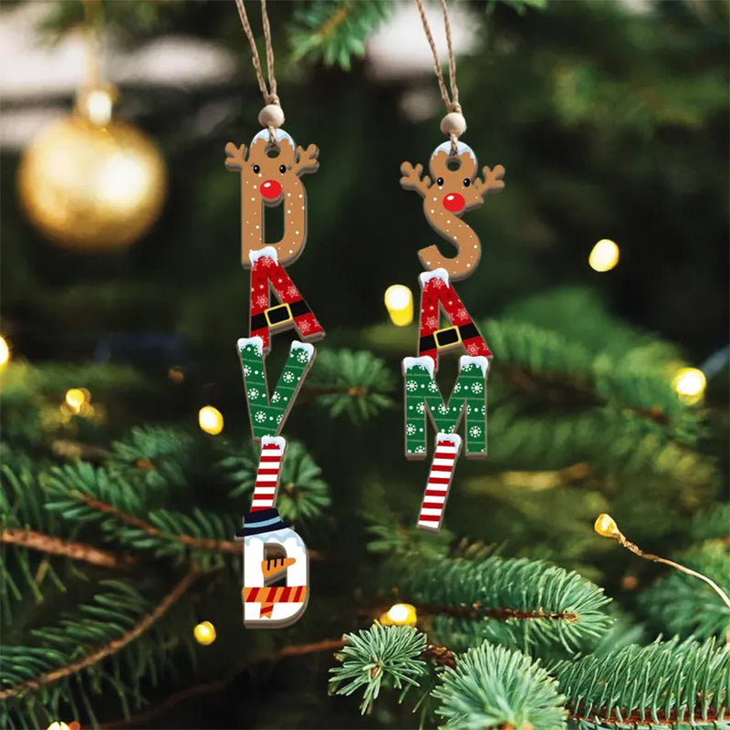 Personalized Christmas Name Letter Ornament 2025