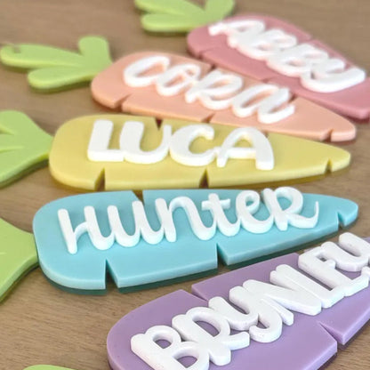 Easter Basket Carrot Tag | Personalized Carrot Easter Basket Tag