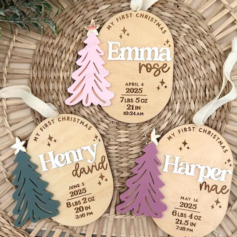 Personalized Baby Ornament Gift for Christmas My First Christmas Custom Name Ornament