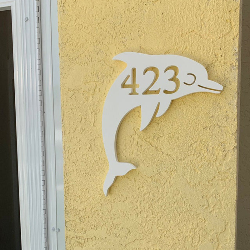 House Number Plaque , Personalized Sign, Outdoor Decor, Coastal Themed Custom Sign