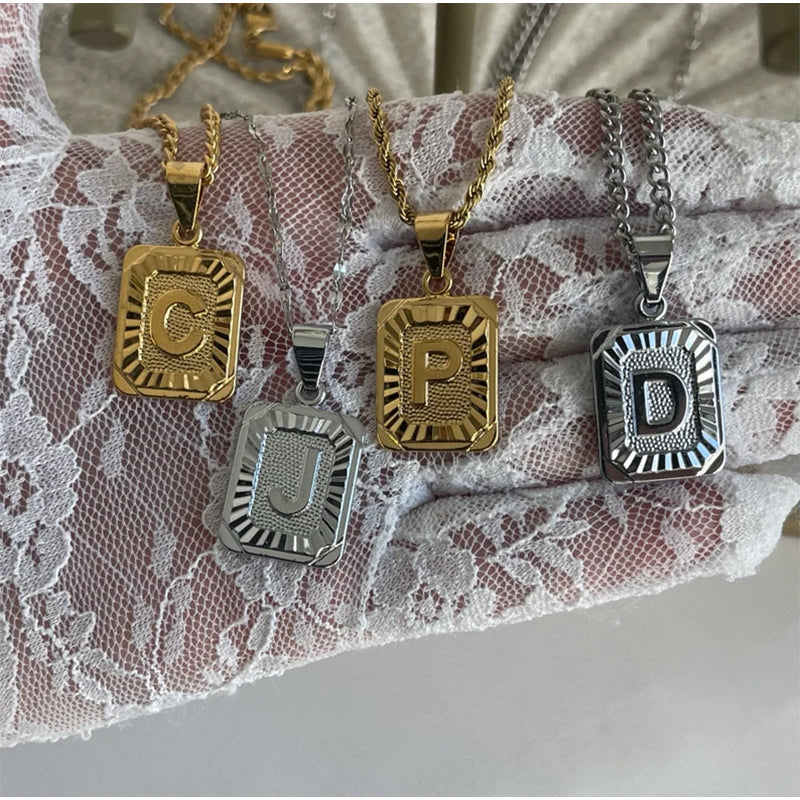 GOLD FILLED Initial Letter Necklace • A Perfect Birthday Gift for Men