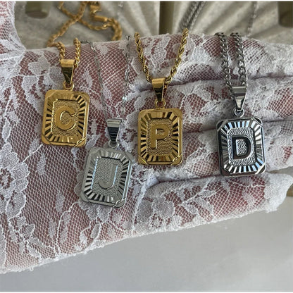 GOLD FILLED Initial Letter Necklace • A Perfect Birthday Gift for Men
