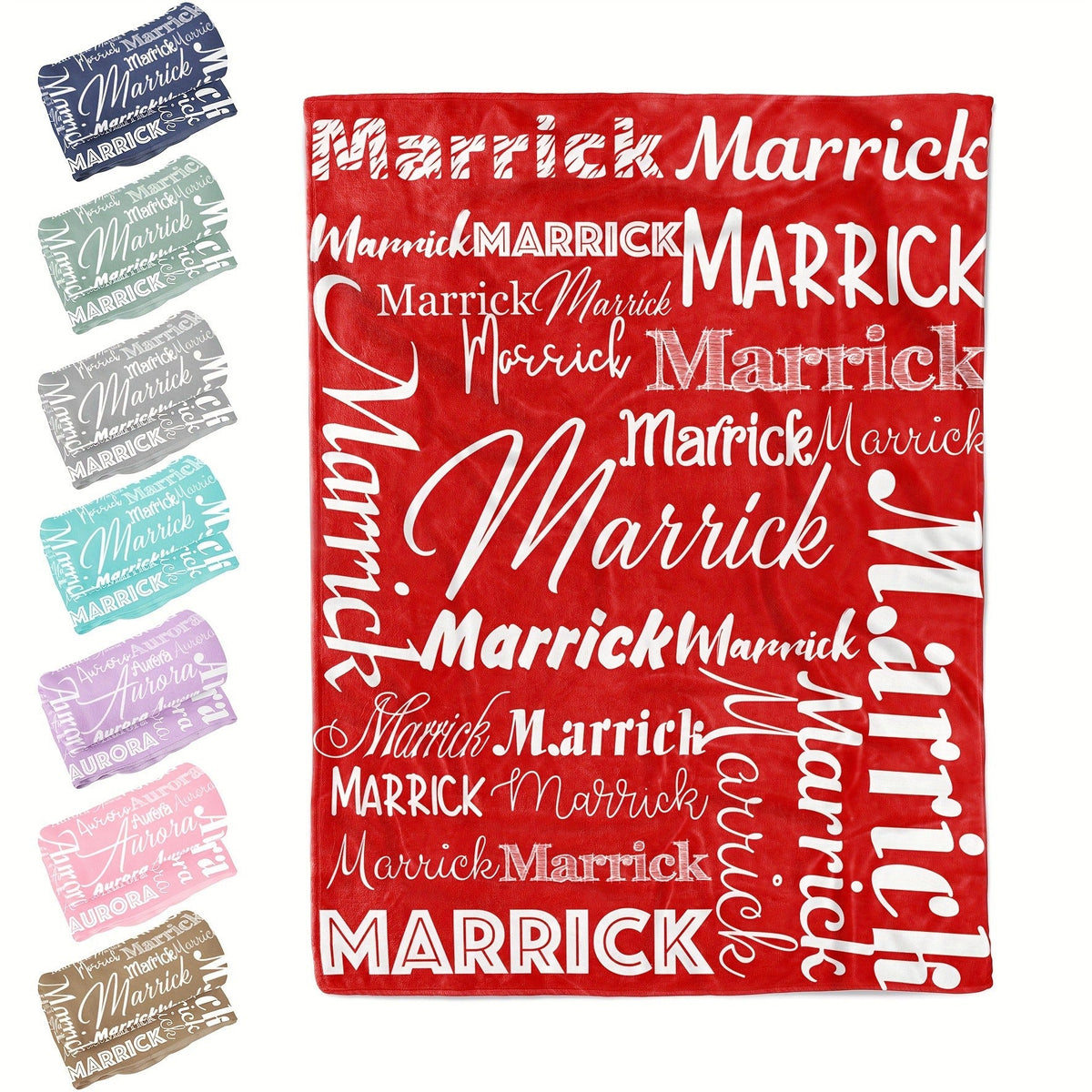 Personalized Flannel Blanket Custom with Name