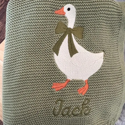 Custom Goose Baby Blanket with Name