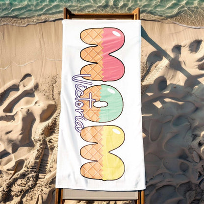 Family Matching Beach Towels, Personalized Family Gift
