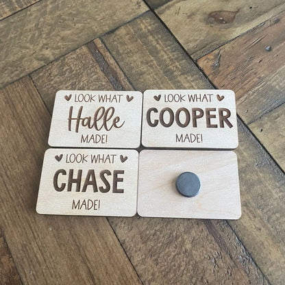 Personalized Look What I Made Magnet | Kids Name Magnet | Artwork Display | Kids Fridge Magnet | Refrigerator Magnet | Back To School