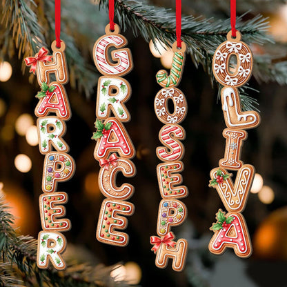 Custom Gingerbread Alphabet Ornament